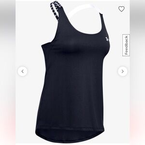 Under Armour Women’s HeatGear Wordmark Double Strap Tank